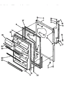 Refrigerator Door parts for Kenmore Refrigerator 106.9710515 (1069710515, 106 9710515) from AppliancePartsPros.com