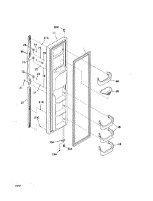 Freezer Door parts for Frigidaire Refrigerator FRS3HR5HM5 from AppliancePartsPros.com