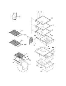 Shelves parts for Frigidaire Refrigerator FRS3HR5HM5 from AppliancePartsPros.com