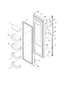 Refrigerator Door parts for Frigidaire Refrigerator FRS3HR5HM5 from AppliancePartsPros.com