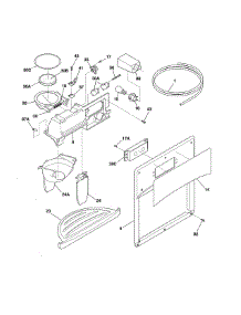 Ice & Water Dispenser parts for Frigidaire Refrigerator FRS3HR5HM5 from AppliancePartsPros.com