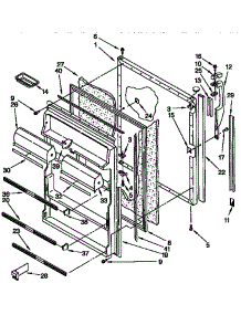 Refrigerator Door Parts parts for Kenmore Refrigerator 106.9738621 (1069738621, 106 9738621) from AppliancePartsPros.com