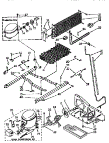 Unit parts for Kenmore Refrigerator 106.9710580 (1069710580, 106 9710580) from AppliancePartsPros.com