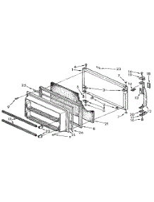 Freezer Door parts for Kenmore Refrigerator 106.9728580 (1069728580, 106 9728580) from AppliancePartsPros.com