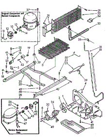 Unit parts for Kenmore Refrigerator 106.9712610 (1069712610, 106 9712610) from AppliancePartsPros.com
