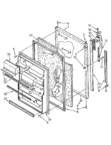 Refrigerator Door parts for Kenmore Refrigerator 106.9712610 (1069712610, 106 9712610) from AppliancePartsPros.com