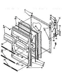 Refrigerator Door Parts parts for Kenmore Refrigerator 106.9638312 (1069638312, 106 9638312) from AppliancePartsPros.com