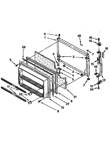Freezer Door Parts parts for Kenmore Refrigerator 106.9638312 (1069638312, 106 9638312) from AppliancePartsPros.com