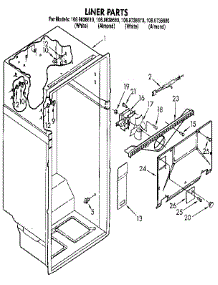 Liner parts for Kenmore Refrigerator 106.9738680 (1069738680, 106 9738680) from AppliancePartsPros.com