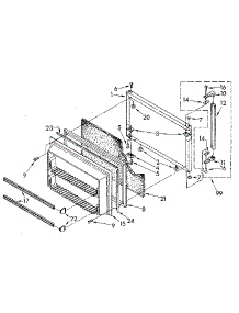 Freezer Door parts for Kenmore Refrigerator 106.9710582 (1069710582, 106 9710582) from AppliancePartsPros.com