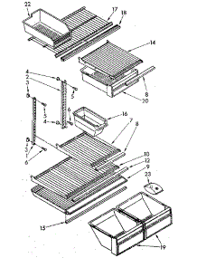 Shelf parts for Kenmore Refrigerator 106.9710582 (1069710582, 106 9710582) from AppliancePartsPros.com