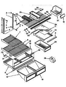 Shelf Parts parts for Kenmore Refrigerator 106.9638382 (1069638382, 106 9638382) from AppliancePartsPros.com