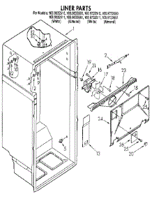 Liner parts for Kenmore Refrigerator 106.9732611 (1069732611, 106 9732611) from AppliancePartsPros.com