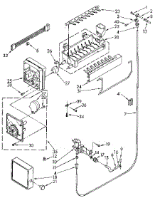 Icemaker parts for Kenmore Refrigerator 106.9728510 (1069728510, 106 9728510) from AppliancePartsPros.com