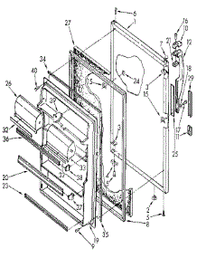 Refrigerator Door parts for Kenmore Refrigerator 106.9710311 (1069710311, 106 9710311) from AppliancePartsPros.com