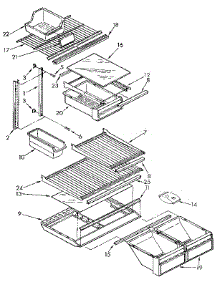 Shelf parts for Kenmore Refrigerator 106.9710311 (1069710311, 106 9710311) from AppliancePartsPros.com