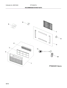 Unit parts for Frigidaire Room Air Conditioner FFTH0822R12 from AppliancePartsPros.com