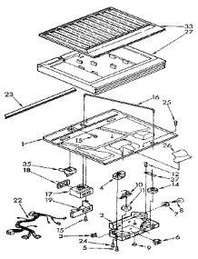 Compartment Separator parts for Kenmore Refrigerator 106.9700515 (1069700515, 106 9700515) from AppliancePartsPros.com