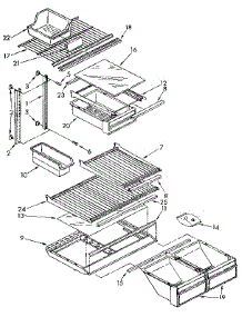 Shelf parts for Kenmore Refrigerator 106.9700515 (1069700515, 106 9700515) from AppliancePartsPros.com