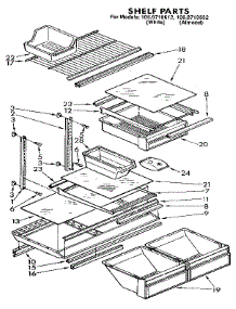 Shelf parts for Kenmore Refrigerator 106.9710682 (1069710682, 106 9710682) from AppliancePartsPros.com