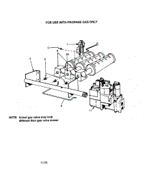 Propane Gase Burner And Manifold parts for Kenmore Boiler 229.965360 (229965360, 229 965360) from AppliancePartsPros.com