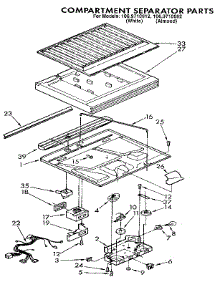 Compartment Separator parts for Kenmore Refrigerator 106.9710682 (1069710682, 106 9710682) from AppliancePartsPros.com
