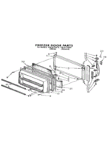 Freezer Door parts for Kenmore Refrigerator 106.9710682 (1069710682, 106 9710682) from AppliancePartsPros.com
