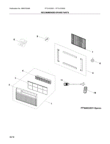 Unit parts for Frigidaire Room Air Conditioner FFTA1033S11 from AppliancePartsPros.com