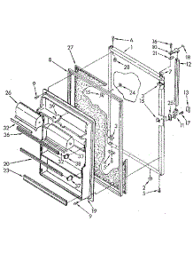 Refrigerator Door parts for Kenmore Refrigerator 106.9710517 (1069710517, 106 9710517) from AppliancePartsPros.com