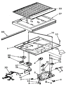 Compartment Separator parts for Kenmore Refrigerator 106.9710613 (1069710613, 106 9710613) from AppliancePartsPros.com