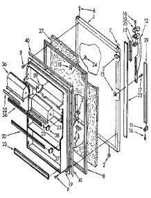 Refrigerator Door parts for Kenmore Refrigerator 106.9710613 (1069710613, 106 9710613) from AppliancePartsPros.com
