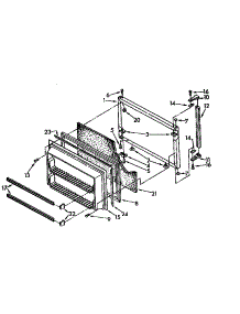 Freezer Door parts for Kenmore Refrigerator 106.9610515 (1069610515, 106 9610515) from AppliancePartsPros.com