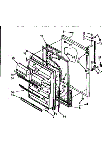 Refrigerator Door parts for Kenmore Refrigerator 106.9610515 (1069610515, 106 9610515) from AppliancePartsPros.com