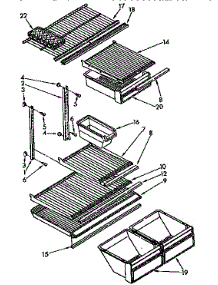 Shelf parts for Kenmore Refrigerator 106.9610515 (1069610515, 106 9610515) from AppliancePartsPros.com