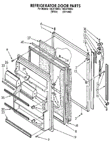 Refrigerator Door parts for Kenmore Refrigerator 106.9710612 (1069710612, 106 9710612) from AppliancePartsPros.com