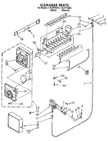 Icemaker parts for Kenmore Refrigerator 106.9710612 (1069710612, 106 9710612) from AppliancePartsPros.com