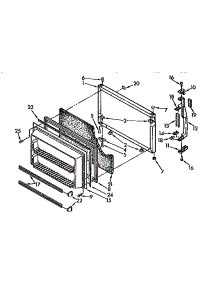 Freezer Door parts for Kenmore Refrigerator 106.9710313 (1069710313, 106 9710313) from AppliancePartsPros.com