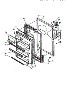 Refrigerator Door parts for Kenmore Refrigerator 106.9710313 (1069710313, 106 9710313) from AppliancePartsPros.com