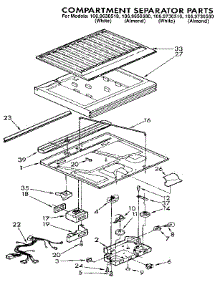 Compartment Separator parts for Kenmore Refrigerator 106.9630580 (1069630580, 106 9630580) from AppliancePartsPros.com