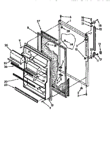 Refrigerator Door parts for Kenmore Refrigerator 106.9710516 (1069710516, 106 9710516) from AppliancePartsPros.com