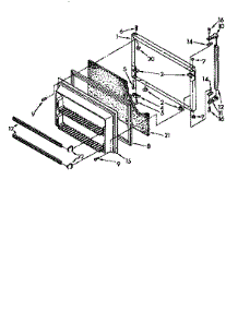 Freezer Door parts for Kenmore Refrigerator 106.9710516 (1069710516, 106 9710516) from AppliancePartsPros.com