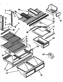 Shelf Parts parts for Kenmore Refrigerator 106.9738311 (1069738311, 106 9738311) from AppliancePartsPros.com
