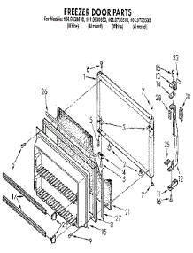 Freezer Door parts for Kenmore Refrigerator 106.9730510 (1069730510, 106 9730510) from AppliancePartsPros.com