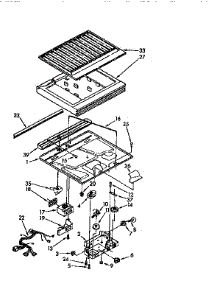 Compartment Separator parts for Kenmore Refrigerator 106.9700510 (1069700510, 106 9700510) from AppliancePartsPros.com