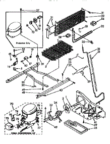 Unit parts for Kenmore Refrigerator 106.9700510 (1069700510, 106 9700510) from AppliancePartsPros.com
