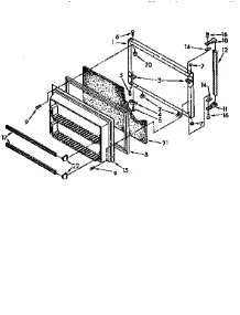 Freezer Door parts for Kenmore Refrigerator 106.9710510 (1069710510, 106 9710510) from AppliancePartsPros.com