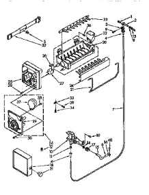 Icemaker parts for Kenmore Refrigerator 106.9710510 (1069710510, 106 9710510) from AppliancePartsPros.com