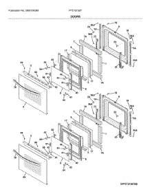 Doors parts for Frigidaire Wall Oven FFET2726TBB from AppliancePartsPros.com