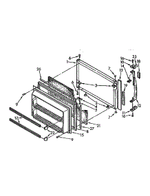 Freezer Door parts for Kenmore Refrigerator 106.9630680 (1069630680, 106 9630680) from AppliancePartsPros.com