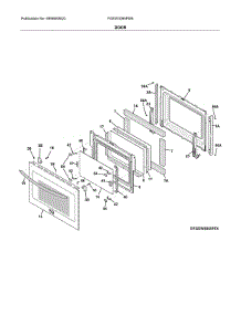 Door parts for Frigidaire Wall Oven FGEW3065PDB from AppliancePartsPros.com